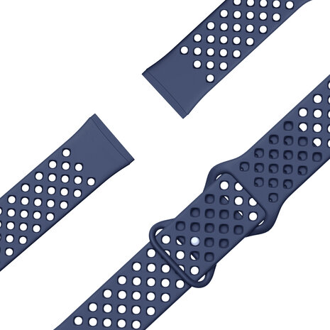 Bandz Bandz Fitbit Sense sport band 'Sport Air' (donkerblauw)