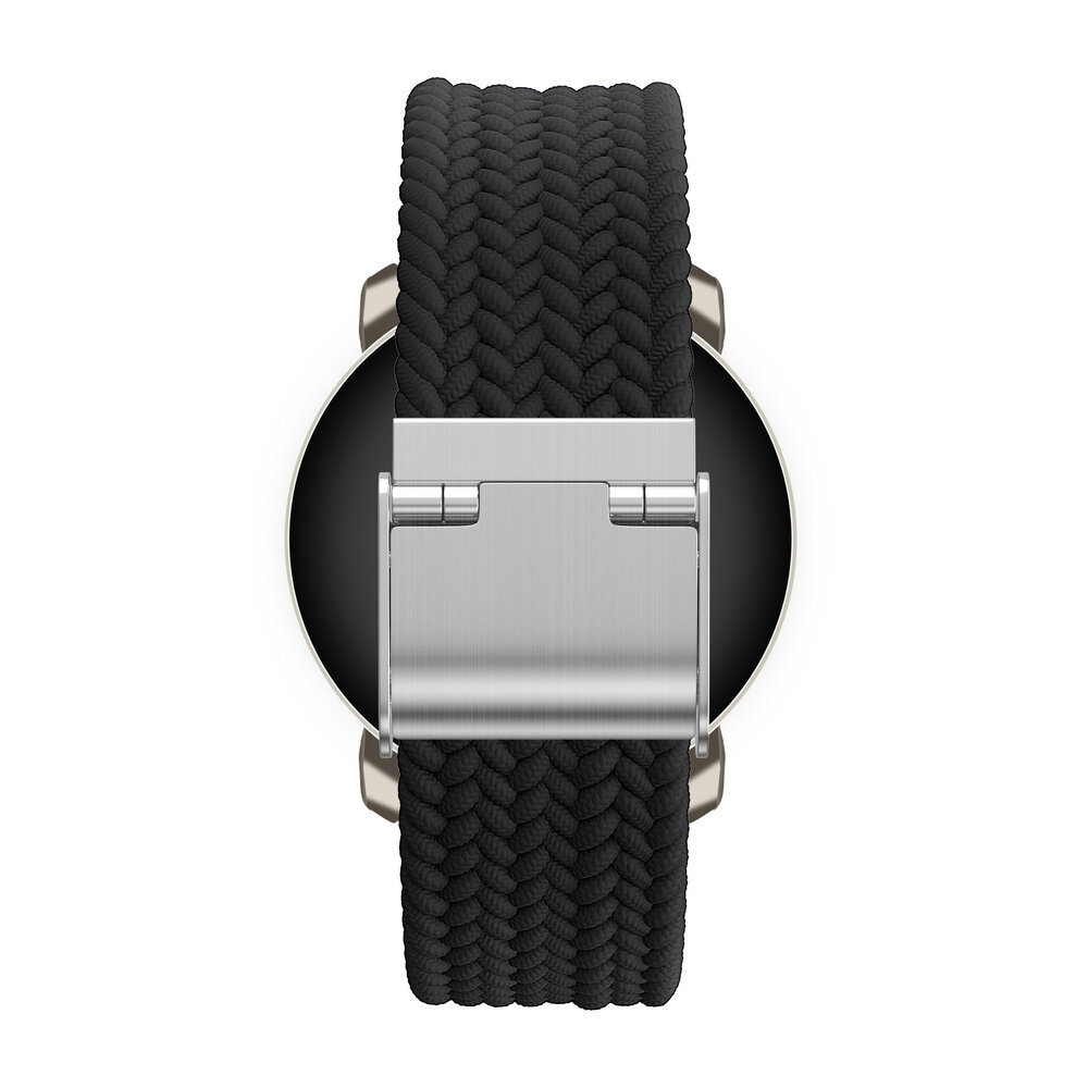 Bandz Bandz Garmin Lily 2 gevlochten nylon band (zwart)