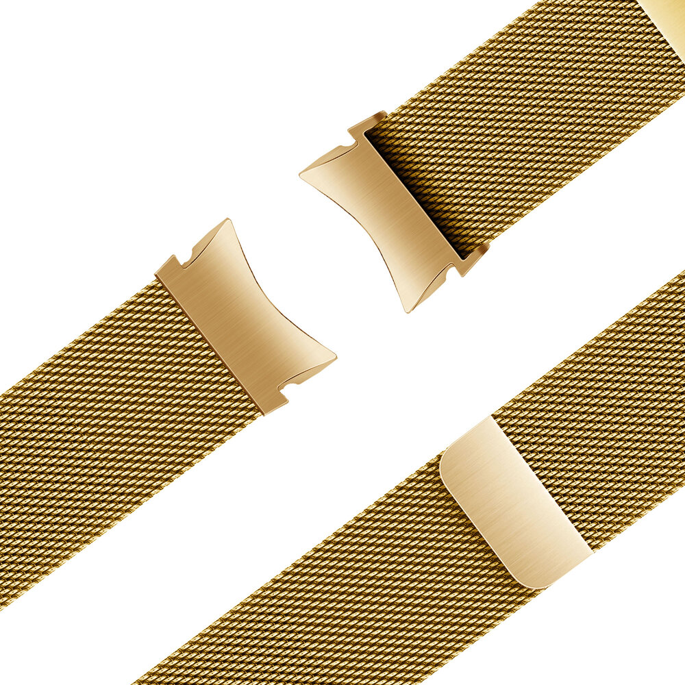 Bandz Bandz Samsung Galaxy Watch 4 40mm Milanese loop band (goud)