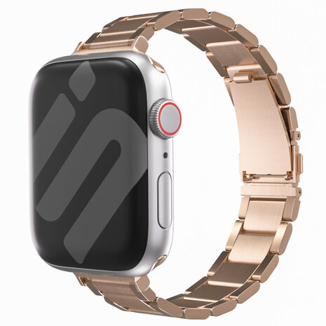Apple Watch luxe slim metalen band rose goud Smartwatchbanden