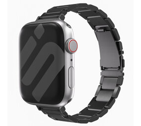 Strap-it® Apple Watch luxe 'slim' metalen band (zwart)
