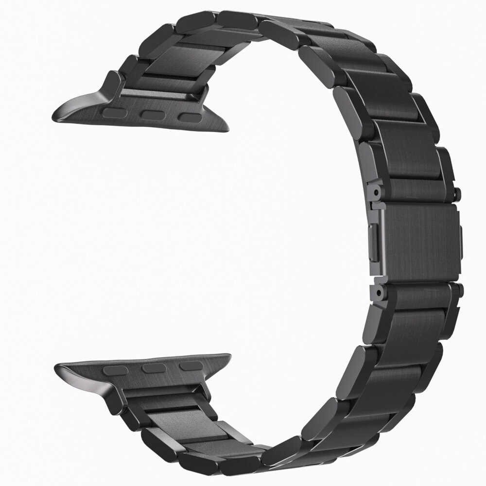 Strap-it® Strap-it Apple Watch luxe 'slim' metalen band (zwart)