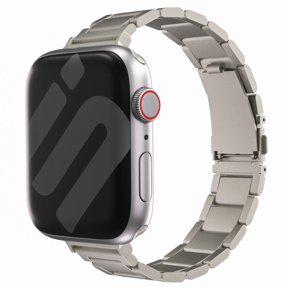 Strap-it® Strap-it Apple Watch luxe 'slim' metalen band (sterrenlicht)