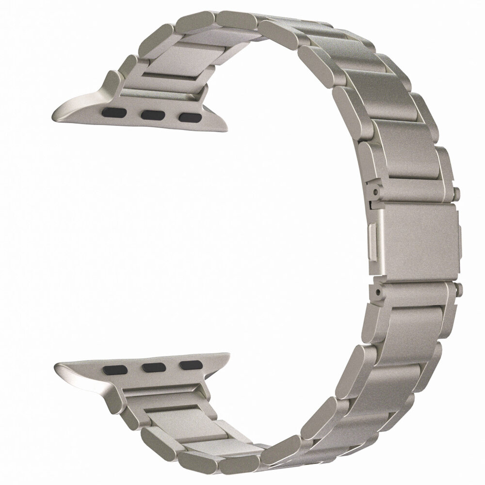 Strap-it® Strap-it Apple Watch luxe 'slim' metalen band (sterrenlicht)
