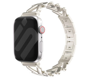 Strap-it® Apple Watch stalen V-type bandje (sterrenlicht)
