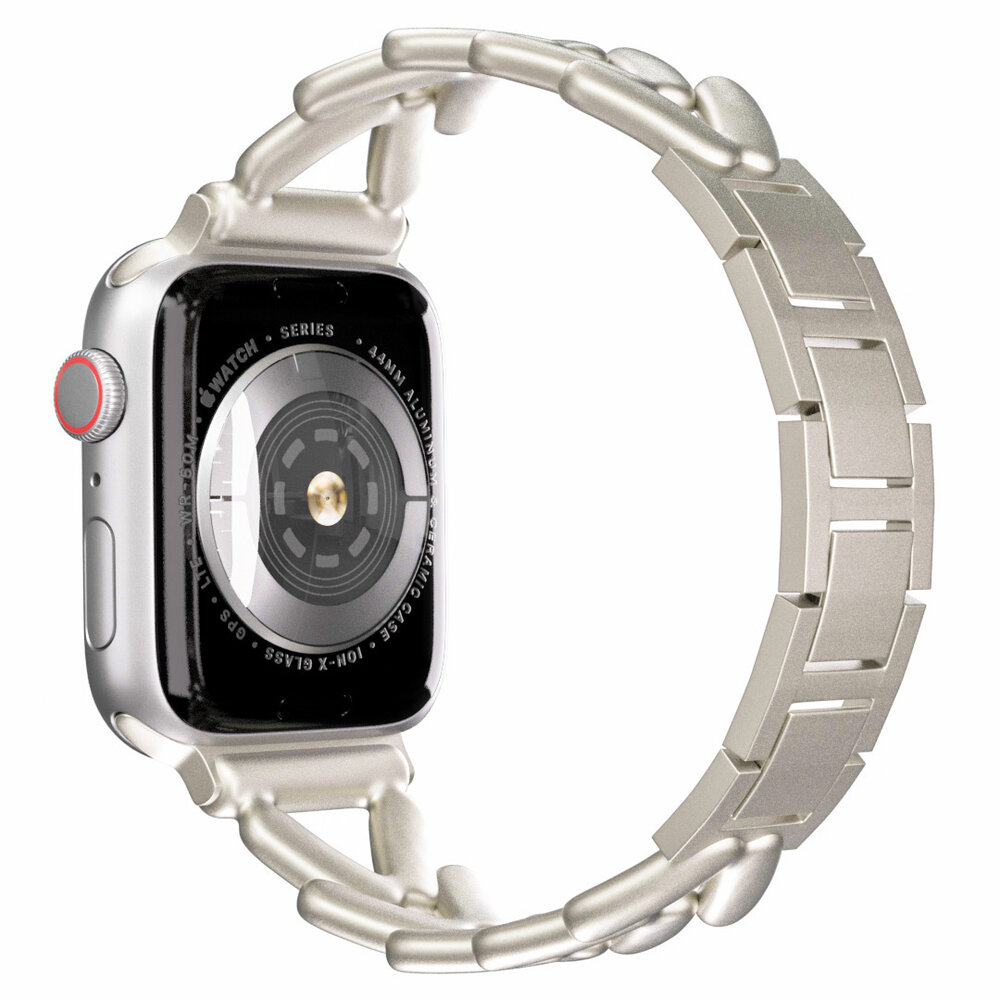 Strap-it® Strap-it Apple Watch stalen V-type bandje (sterrenlicht)