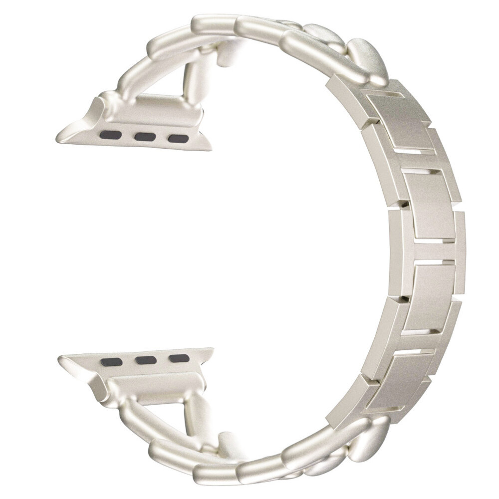 Strap-it® Strap-it Apple Watch stalen V-type bandje (sterrenlicht)