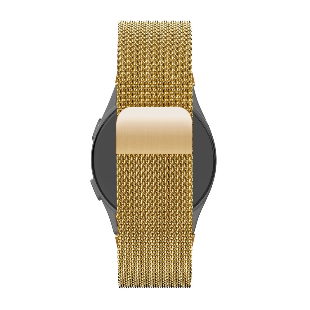 Bandz Bandz Samsung Galaxy Watch 4 Classic 42mm Milanese loop band (goud) Bandz Bandz Samsung Galaxy Watch 4 Classic 42mm Milanese loop band (goud)