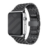 Strap-it® Apple Watch stalen draak band (zwart)
