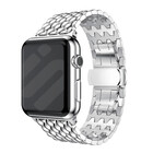 Strap-it® Strap-it Apple Watch stalen draak band (zilver)