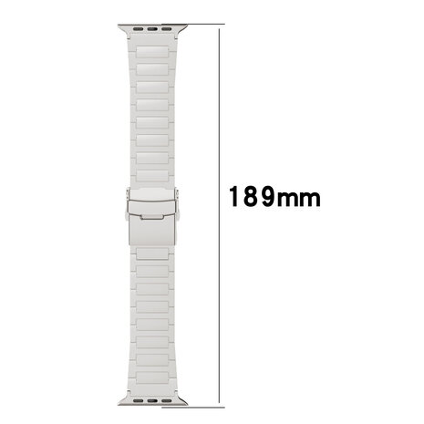 Strap-it® Strap-it Apple Watch H-Type titanium band (zilver)