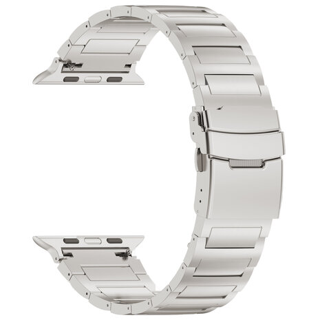 Strap-it® Strap-it Apple Watch H-Type titanium band (zilver)