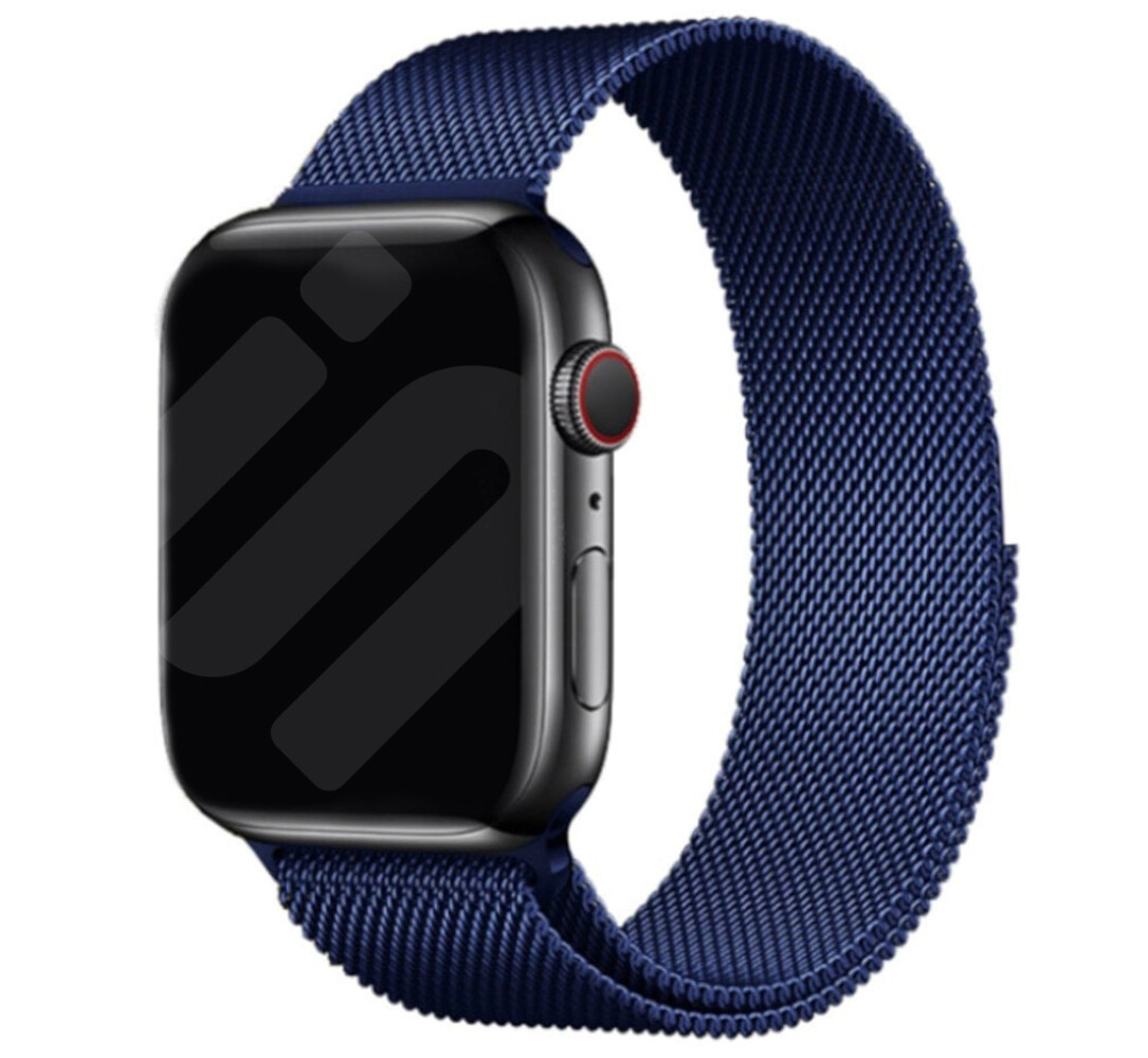 Strap-it® Strap-it Apple Watch Milanese  band (blauw)