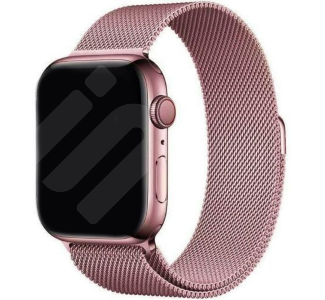 Strap-it® Strap-it Apple Watch Milanese  band (roze)