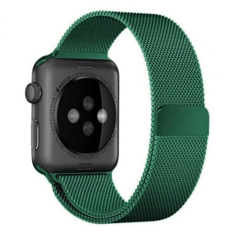 Strap-it® Strap-it Apple Watch Milanese  band (groen)