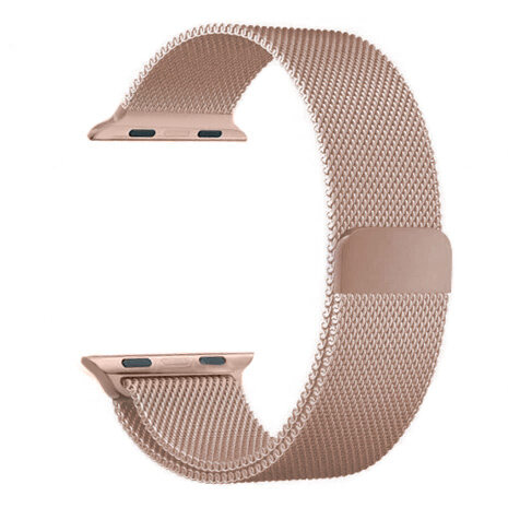 Apple Watch milanese band rose goud Smartwatchbanden