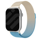 Strap-it® Strap-it Apple Watch Milanese band (goud/blauw)