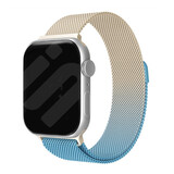 Strap-it® Apple Watch Milanese band (goud/blauw)