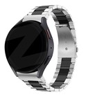 Bandz Bandz Samsung Galaxy Watch 4 Classic 42mm stalen band 'Classic' (zilver/zwart)