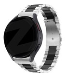 Bandz Bandz Samsung Galaxy Watch 6 Classic 47mm stalen band 'Classic' (zilver/zwart) Bandz Bandz Samsung Galaxy Watch 6 Classic 47mm stalen band 'Classic' (zilver/zwart)