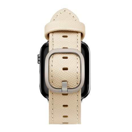 Bandz Bandz Apple Watch lederen band 'Deluxe' (kaki)