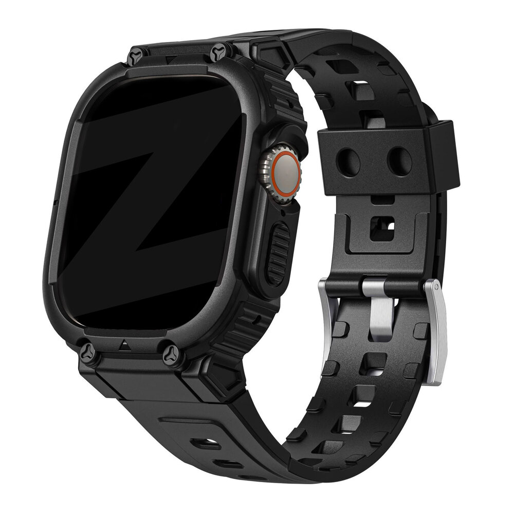 Bandz Bandz Apple Watch Ultra TPU band met frame (zwart)