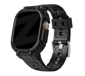 Bandz Bandz Apple Watch Ultra TPU band met frame (zwart)
