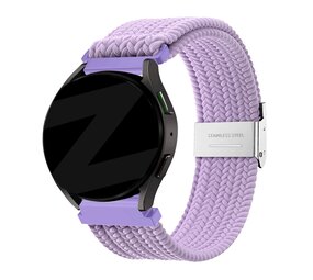 Bandz Bandz Samsung Galaxy Watch 42mm gevlochten nylon band (lichtpaars) Bandz Bandz Samsung Galaxy Watch 42mm gevlochten nylon band (lichtpaars)