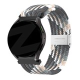 Bandz Bandz Amazfit GTS 3 gevlochten nylon band (zwart mix)