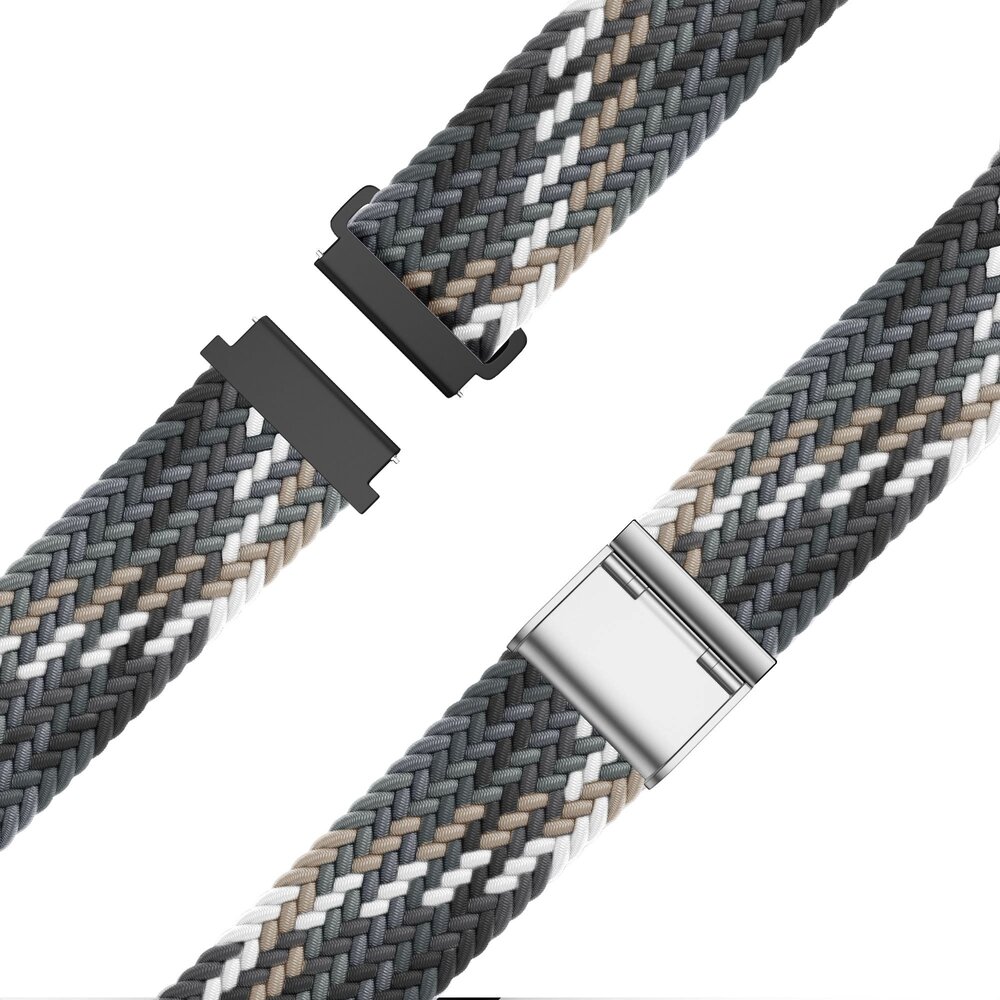 Bandz Bandz Amazfit Bip 3 gevlochten nylon band (zwart mix) Bandz Bandz Amazfit Bip 3 gevlochten nylon band (zwart mix)