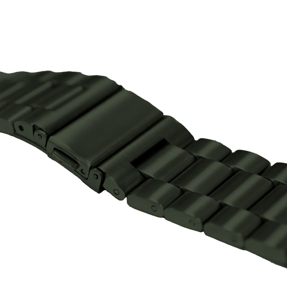 Strap-it® Strap-it Apple Watch stalen band (donkergroen)