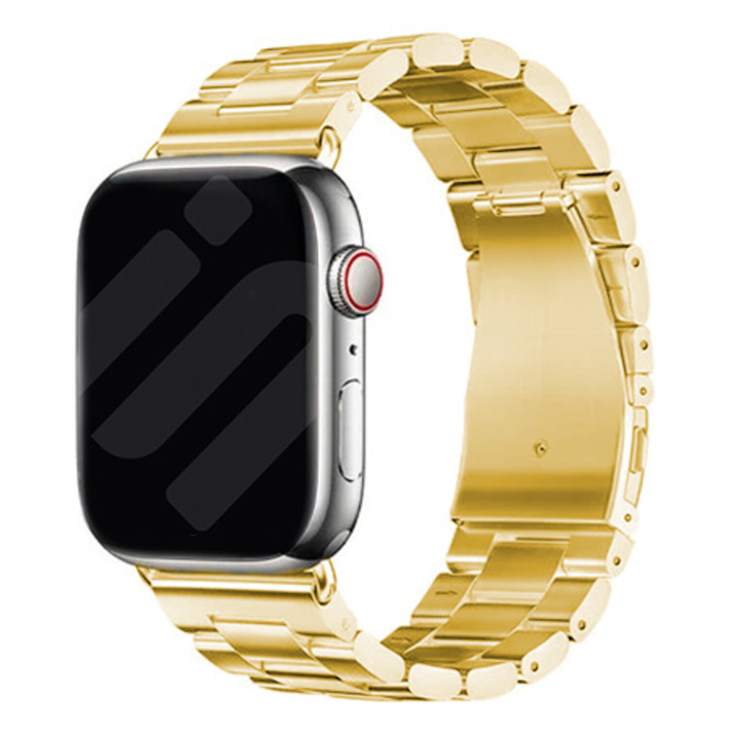 Strap it Strap it Apple Watch stalen band goud