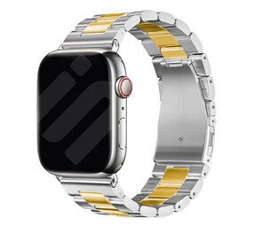 Strap-it® Apple Watch stalen band (zilver/goud)