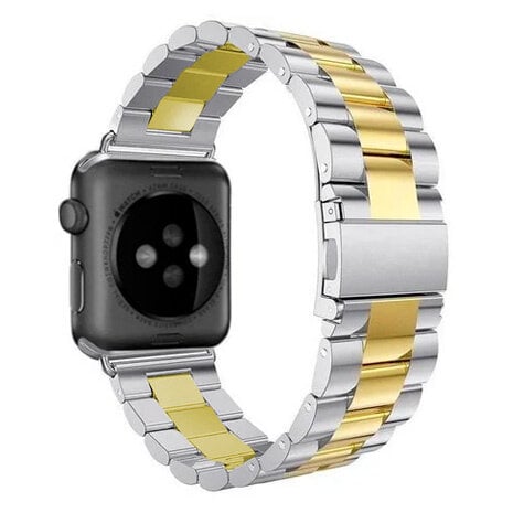 Strap-it® Strap-it Apple Watch stalen band (zilver/goud)