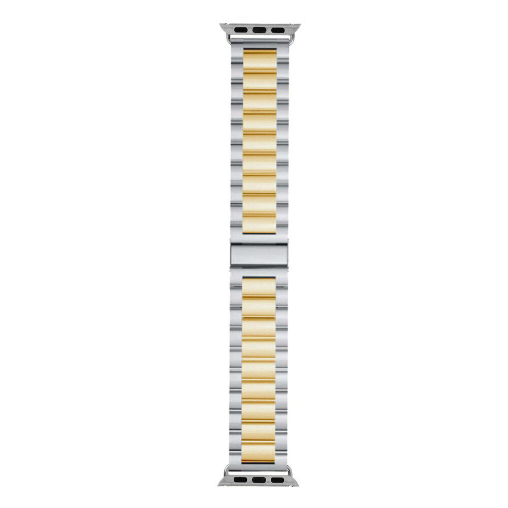 Strap-it® Strap-it Apple Watch stalen band (zilver/goud)