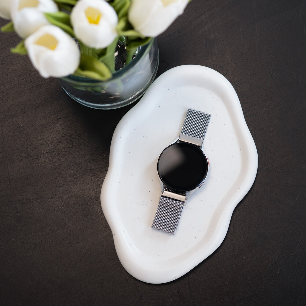 Strap-it® Strap-it Samsung Galaxy Watch 6 Classic 47mm Milanese band (zilver)