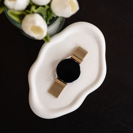 Strap-it® Strap-it Samsung Galaxy Watch 6 Classic 47mm Milanese band (goud) Strap-it® Strap-it Samsung Galaxy Watch 6 Classic 47mm Milanese band (goud)