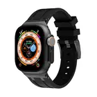 Strap-it® Strap-it Apple Watch luxe liquid silicone band (zwart)