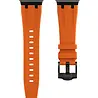 Strap-it® Strap-it Apple Watch luxe liquid silicone band (oranje met zwart) Strap-it® Strap-it Apple Watch luxe liquid silicone band (oranje met zwart)