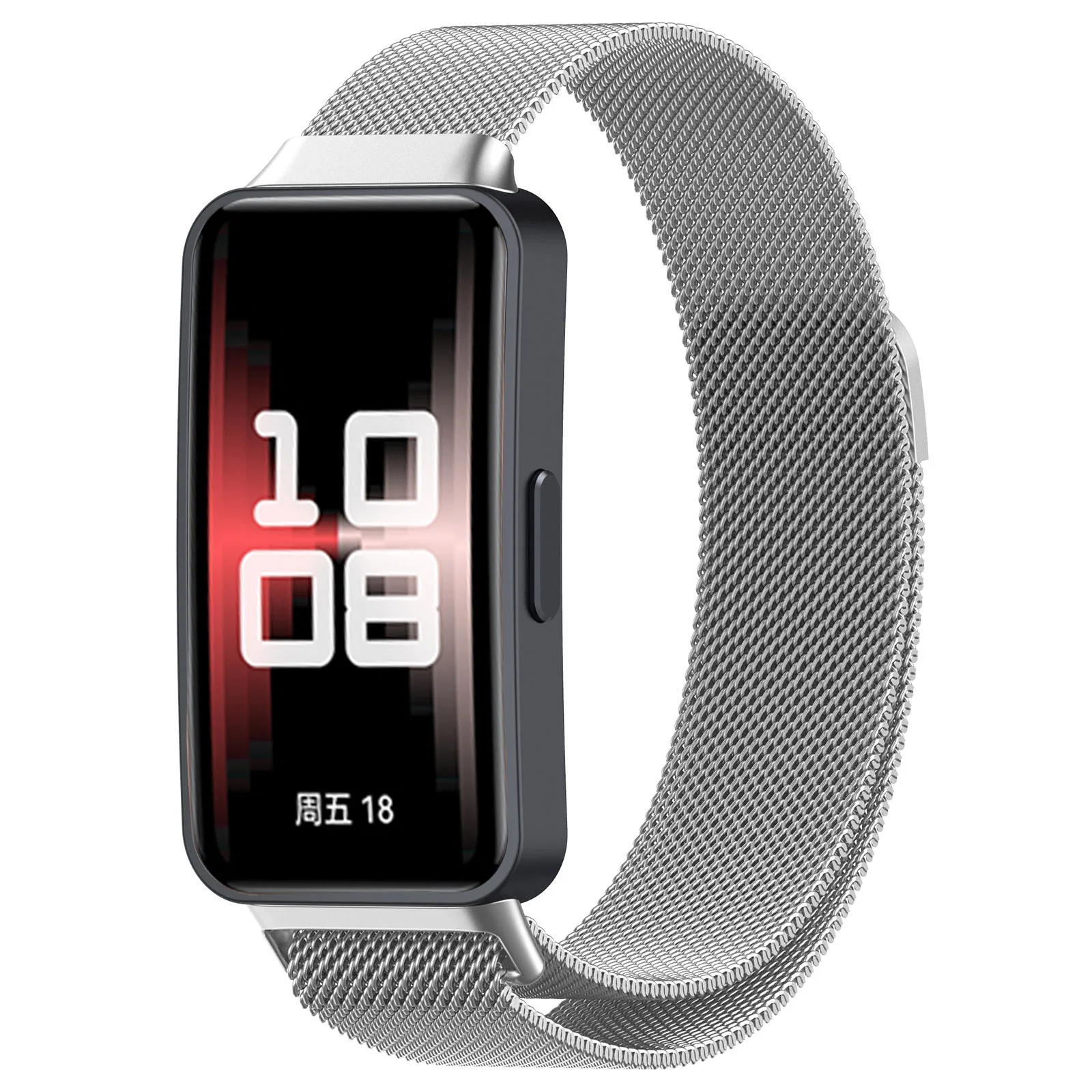 Strap-it Huawei Band 9 Milanese band (zilver)
