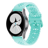 Strap-it® Samsung Galaxy Watch 4 40mm siliconen bandje met patroon (aqua-blauw)