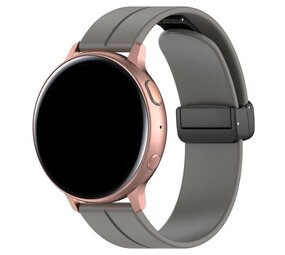 Strap-it® Huawei Watch GT 3 Pro 43mm D-buckle siliconen bandje (donkergrijs)