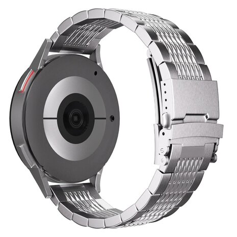 Strap-it® Strap-it Polar Grit X luxe stalen schakel band (zilver)
