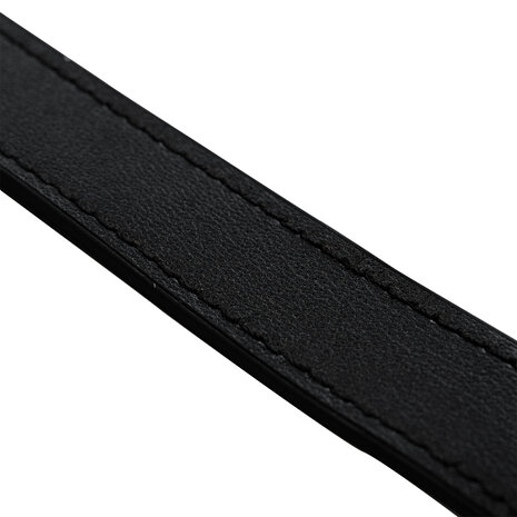 Strap-it® Strap-it Universeel 22mm leren bandje met D-buckle (zwart)