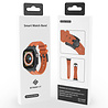 Strap-it® Strap-it Apple Watch luxe liquid silicone band (oranje met zwart) Strap-it® Strap-it Apple Watch luxe liquid silicone band (oranje met zwart)