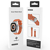Strap-it® Strap-it Apple Watch luxe liquid silicone band (oranje met zilver) Strap-it® Strap-it Apple Watch luxe liquid silicone band (oranje met zilver)