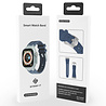 Strap-it® Strap-it Apple Watch luxe liquid silicone band (blauw met zilver) Strap-it® Strap-it Apple Watch luxe liquid silicone band (blauw met zilver)