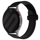 Strap-it® Strap-it Samsung Galaxy Watch 46mm leren bandje met D-buckle (zwart)