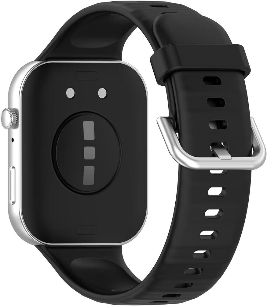 Strap-it® Strap-it Huawei Watch Fit 3 siliconen bandje (zwart)