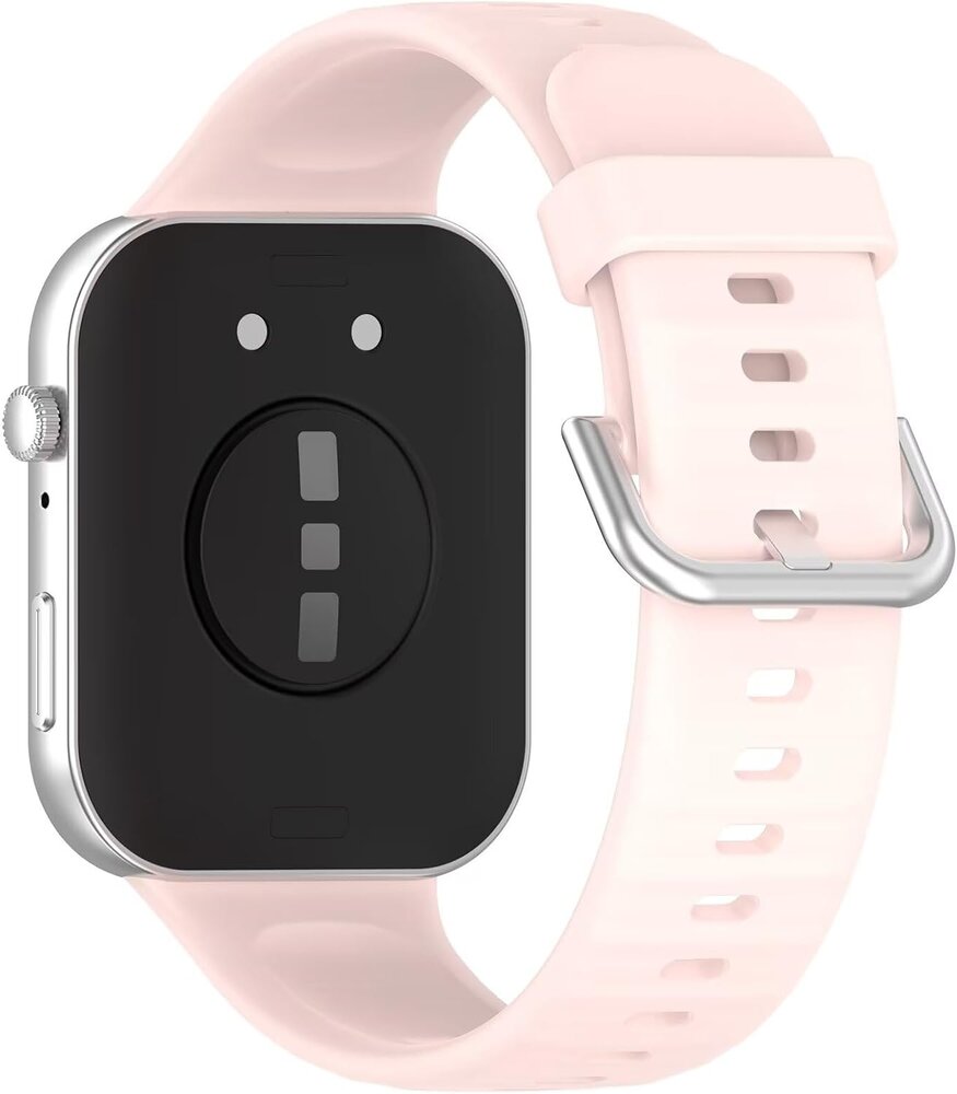 Strap-it® Strap-it Huawei Watch Fit 3 siliconen bandje (lichtroze)